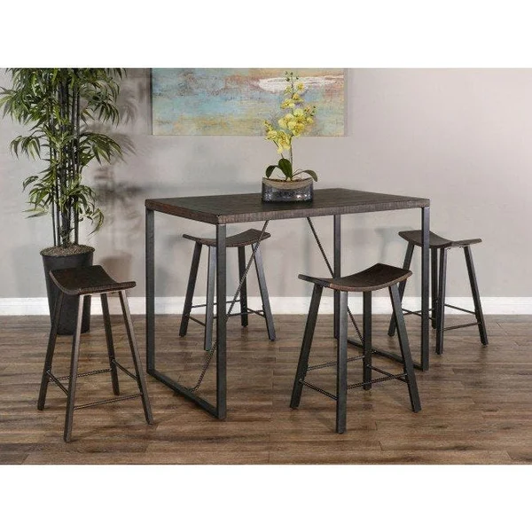 Newport counter height table 5 piece set