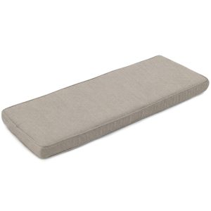 Sunbrella Cast Ash Large Outdoor Replacement Bench Cushion W/ Piping By BBQGuys Signature
