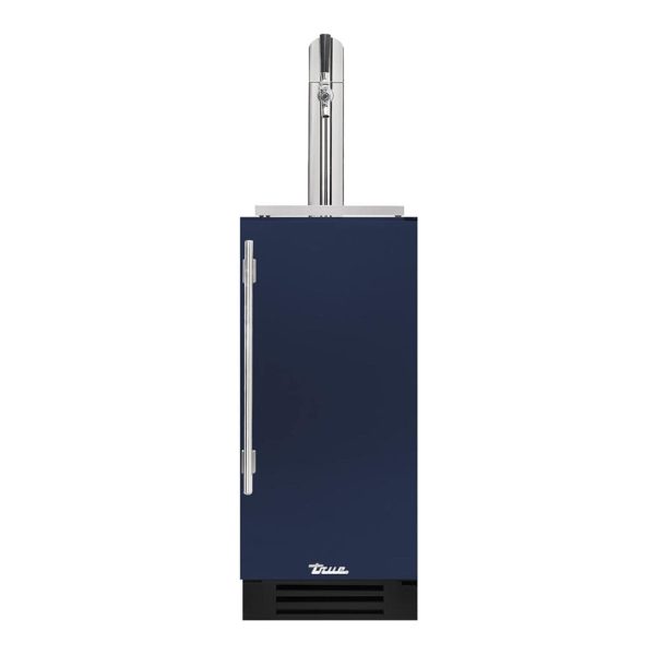 True 15 Inch Right Hinge Outdoor Single Tap Beverage Dispenser - Cobalt w/ Stainless Handle - TUR-15BD-R-OP-C~DSK-078-H04
