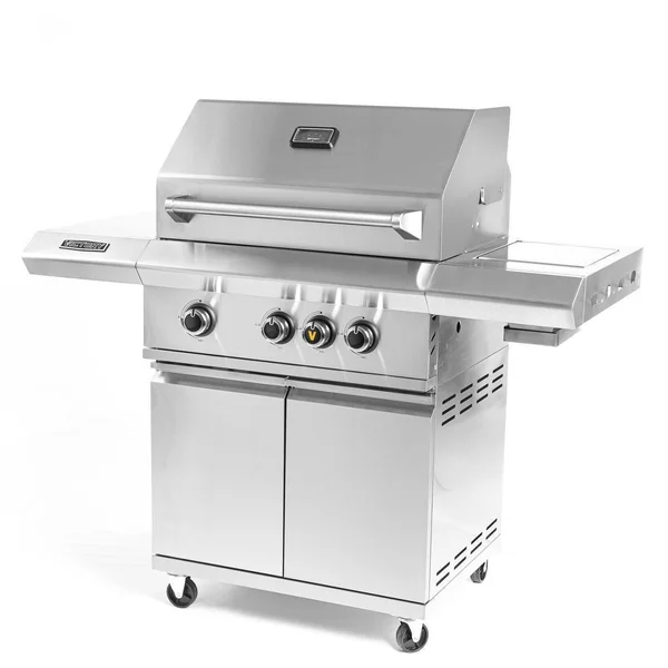 Victory 3-Burner Propane Gas Grill With Infrared Side Burner - BBQ-VCT3BSB-LP