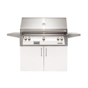 Alfresco ALXE 42-Inch Freestanding Natural Gas Grill With Rotisserie in Signal White Matte - ALXE-42C-NG-SM9003
