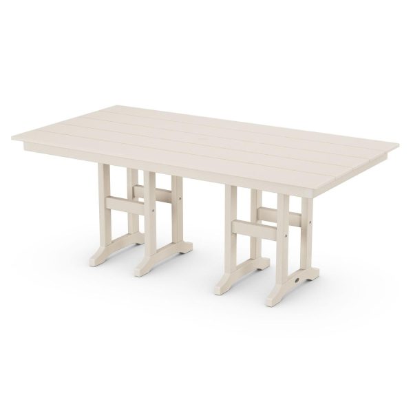 POLYWOOD 37 X 72-Inch Farmhouse Dining Table - Sand