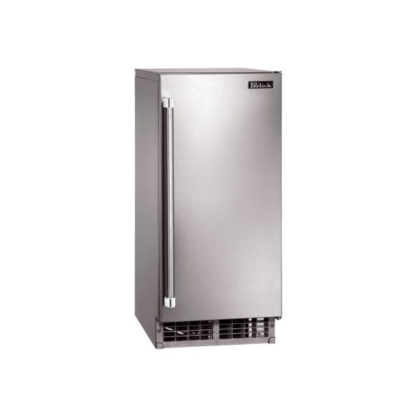 Perlick 15 Inch Undercounter Signature Series Cubelet Ice Maker Stainless Steel Solid Door w/ Integrated Pump - Right Hinge - HP15CU-1R