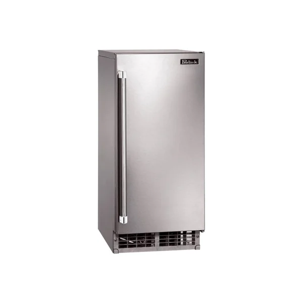 Perlick 15 Inch Undercounter ADA Series Cubelet Ice Maker Stainless Steel Solid Door w/ Integrated Pump - Right Hinge - HA15CU-1R