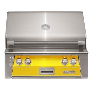Alfresco ALXE 30-Inch Built-In Natural Gas Grill With Sear Zone And Rotisserie in Traffic Yellow - ALXE-30SZ-NG-S1023