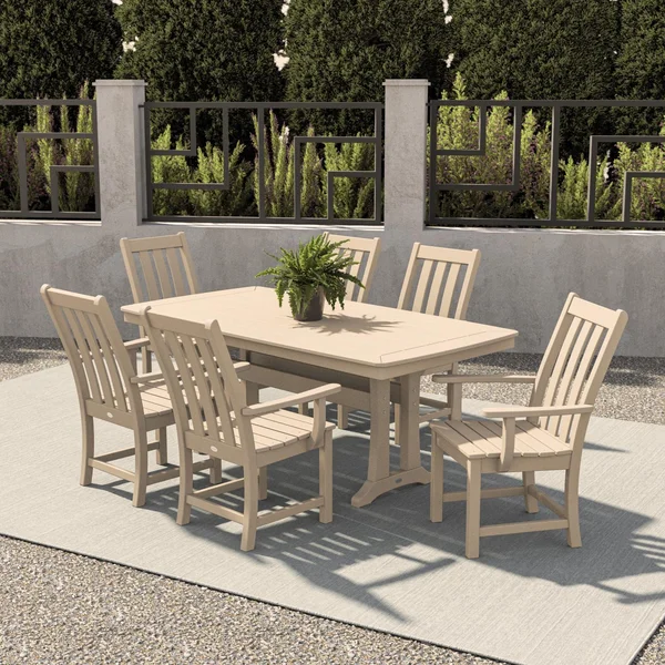 POLYWOOD Vineyard 7-Piece Dining Set - Sand