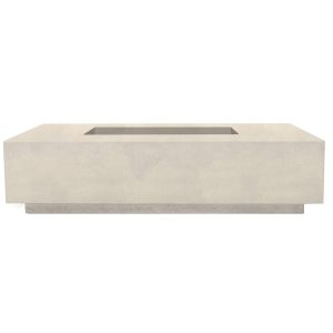Cascata Bay 4 66 Inch Rectangular GFRC Natural Gas Fire Pit Table in Coastal by Lakeview Outdoor Designs