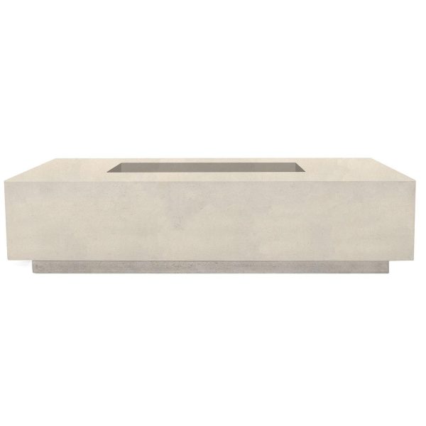 Cascata Bay 4 66 Inch Rectangular GFRC Natural Gas Fire Pit Table in Coastal by Lakeview Outdoor Designs