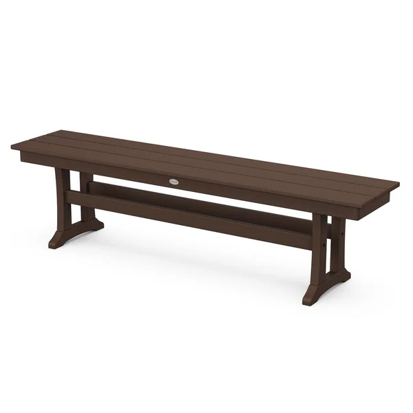 65 Inch Recycled Plastic Bench in Mahogany by POLYWOOD