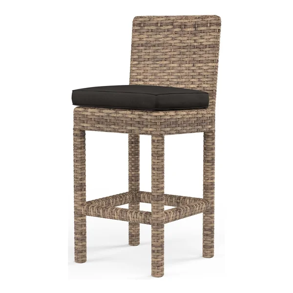 Havana Wicker Bar Stool in Tobacco/Spectrum Carbon by Sunset West