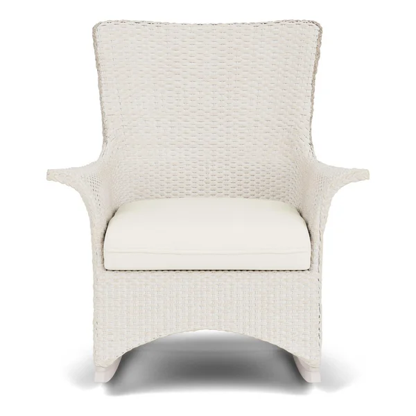 Mandalay Lloyd Loom Rocking Chair in Antique White/Sailcloth Salt by Lloyd Flanders