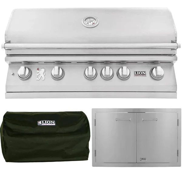 Lion L90000 2-Piece 40-Inch Natural Gas Outdoor Kitchen Package - 90823-2PC