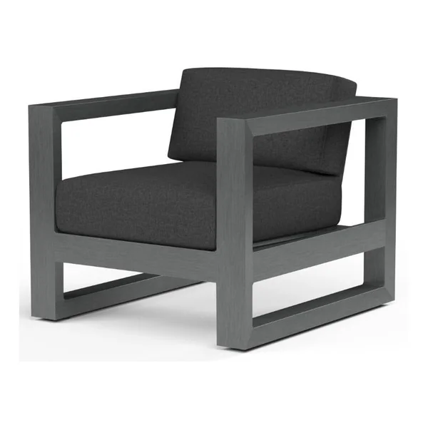 Redondo Aluminum Club Chair in Slate/Spectrum Carbon by Sunset West