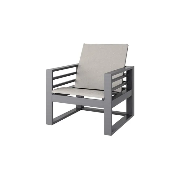 Palermo Aluminum Club Chair in Graphite/Harbor Pebble by Ebel