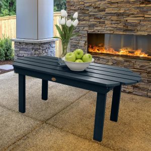Paradise Key 45 Inch Federal Blue Recycled Plastic Coffee Table in Federal Blue by Lakeview Outdoor Designs