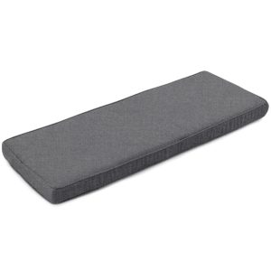 Sunbrella Cast Slate Medium Outdoor Replacement Bench Cushion W/ Piping By BBQGuys Signature