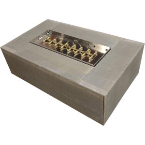 60 Inch Rectangular Brass Propane Fire Pit Enclosure in by Warming Trends