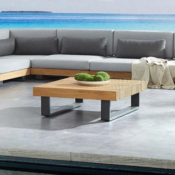 Carrbrook 39 Inch Aluminum Coffee Table by Lakeview Outdoor Designs