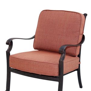 Darlee St. Cruz Replacement Club Chair Cushions - Set of 2 - Spicy Chili
