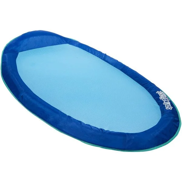 Spring Float Pool Lounger with Hyper-Flate Valve - Blue