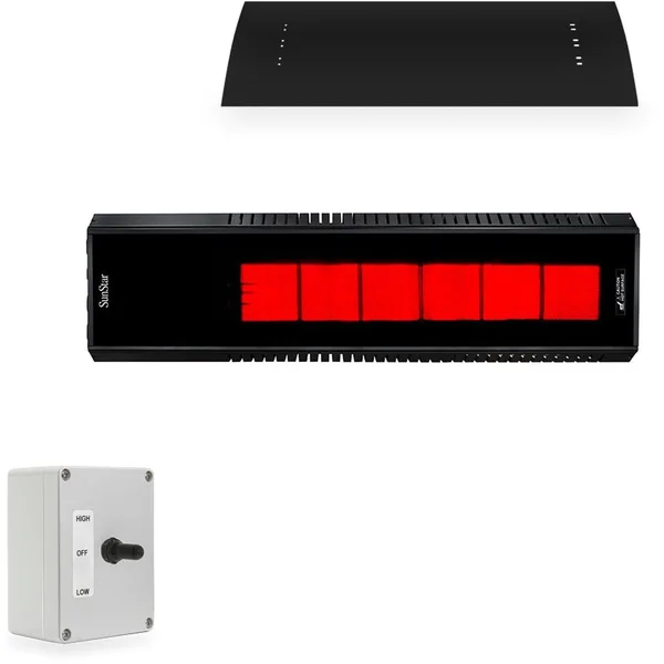 SunStar GLASS 48-Inch 50,000 BTU Propane Gas Patio Heater - 50L7 SGL0