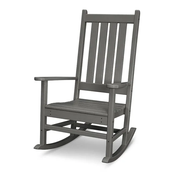 Vineyard Recycled Plastic Rocking Chair in Slate Gray by POLYWOOD