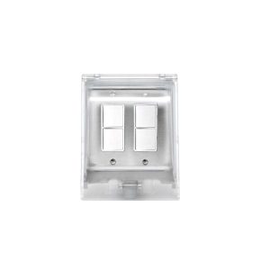 Eurofase Dual Duplex Switch Weatherproof Surface Mount And Gang Box In Stainless Steel - EFDOWPS