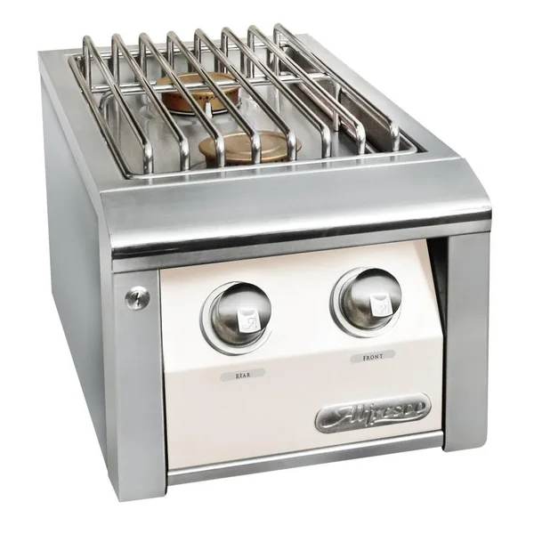 Alfresco Natural Gas Double Side Burner For Freestanding Grills in Signal White Gloss - AXESB-2C-NG-S9003