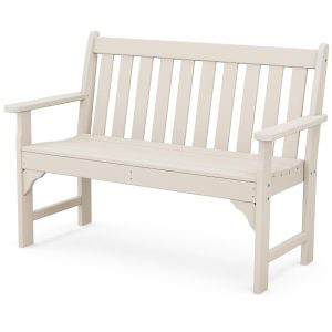 Vineyard 48 Inch Recycled Plastic Bench in Sand by POLYWOOD