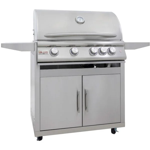 Blaze LTE+ Marine Grade 32-in 4-Burner Natural Gas Grill w/ Lift-Assist Hood & Rear Infrared Burner - BLZ-4LTE3MG-NG