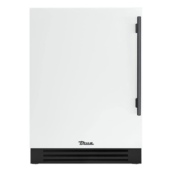 True 24 Inch 5.6 Cu. Ft. Left Hinge Outdoor Refrigerator - Matte White w/ Pewter Handles - TUR-24-L-OP-C~DSK-030-H05