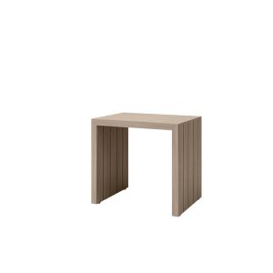 Bari Aluminum End Table in Flax by Ebel
