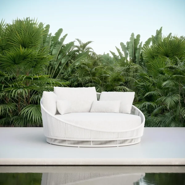 Palma Woven Rope Daybed in White Mist/Cloud by Azzurro Living