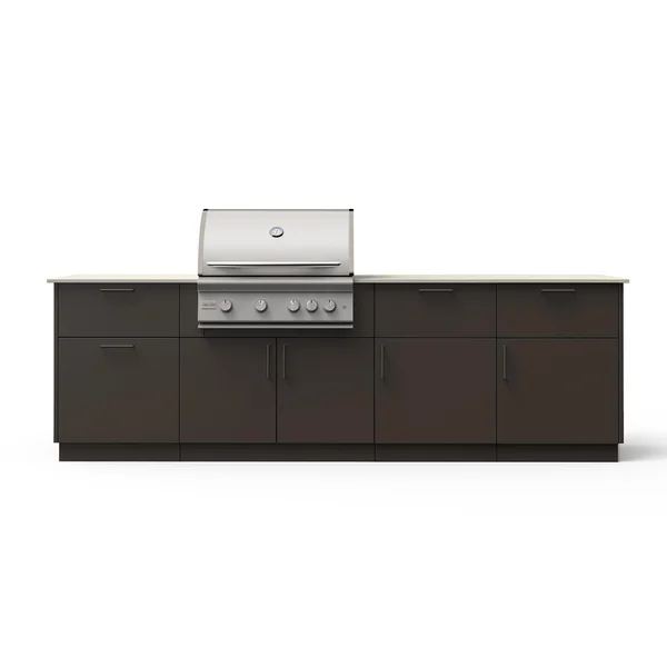 Blaze High Noon 10-Ft Outdoor Kitchen Island w/ 32-Inch LTE+ Propane Grill in Architectural Bronze w/ Aeris Countertop
