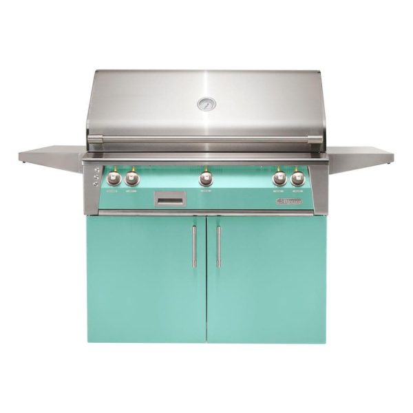 Alfresco ALXE 42-Inch Freestanding Natural Gas Grill With Rotisserie in Light Green - ALXE-42C-NG-S6027