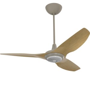 Big Ass Fans 52-Inch Haiku Ceiling Fan Universal Mount W/20-Inch Downrod & Downlight in Satin Nickel/Caramel - MK-HK4-042506A470F504G10I20S2