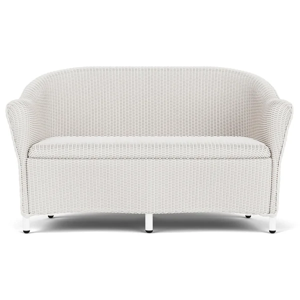 Reflections Lloyd Loom Loveseat in White by Lloyd Flanders