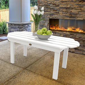 Paradise Key 45 Inch White Recycled Plastic Coffee Table by Lakeview Outdoor Designs