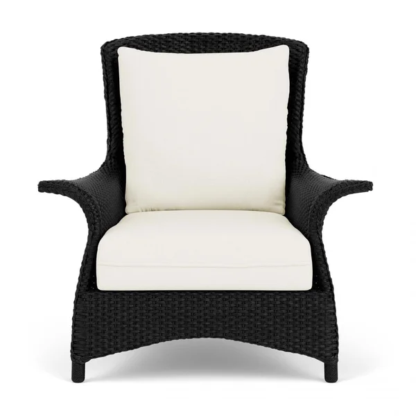 Mandalay Lloyd Loom Club Chair in Ebony/Sailcloth Salt by Lloyd Flanders