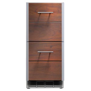 Kalamazoo Arcadia 15 Inch Outdoor Refrigerated Drawers - Ipe Finish - Marine-Grade - K-HP15RO-6KD-IPE-M6