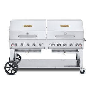 Crown Verity 72-Inch Mobile Propane Grill Dome Package W/2 Roll Domes - CV-MCB-72RDP-LP