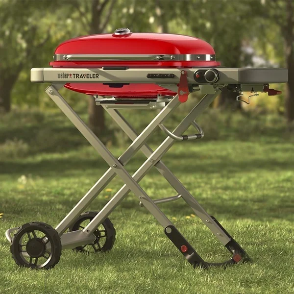 Weber Traveler Portable Propane Gas Grill - Red - 9030001