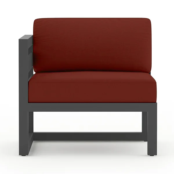 Misty Cove Aluminum Left Arm Section in Slate/Canvas Henna by Lakeview Outdoor Designs