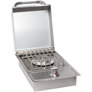 Bull Drop-In Propane Gas Single Side Burner W/ Stainless Steel Lid - 60008