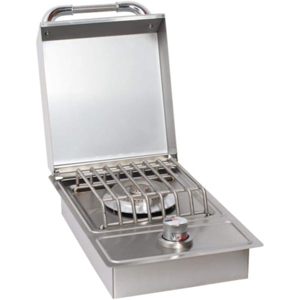 Bull Drop-In Propane Gas Single Side Burner W/ Stainless Steel Lid - 60008