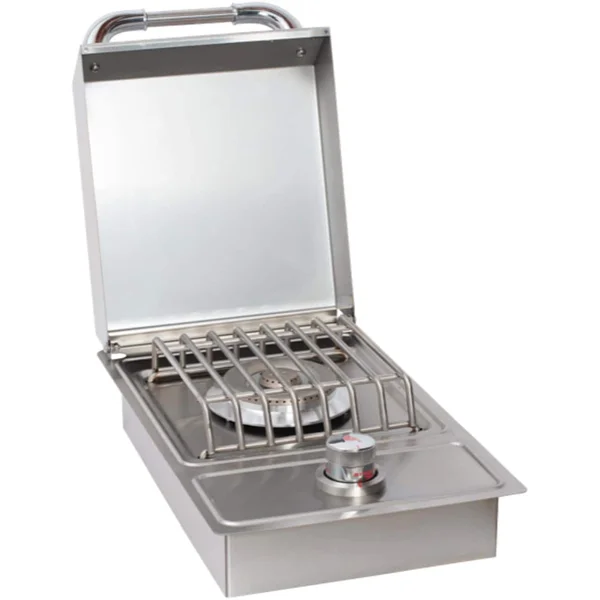 Bull Drop-In Natural Gas Single Side Burner W/ Stainless Steel Lid - 60009