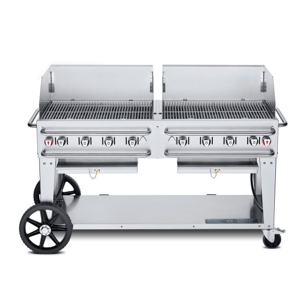 Crown Verity 60-Inch Single Inlet (Bulk Tanks Only) Rental Propane Grill Windguard Package - CV-RCB-60WGP-SI-BULK