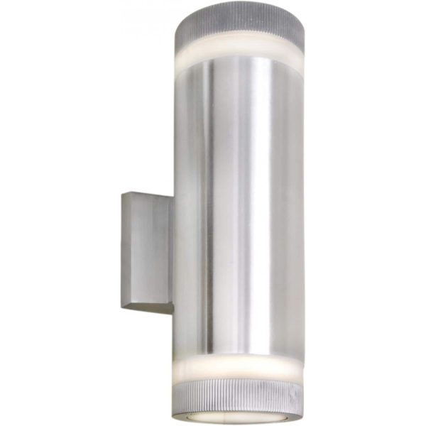 Maxim Lightray Two Light 12-Inch Outdoor Wall Light - Brushed Aluminum - 6112AL