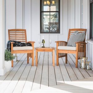 Horizon Way 3 Pc Acacia Seating Set in Brown/Natural by Ultimate Patio