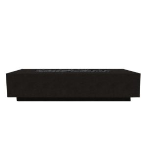 Cascata Bay 72 Inch Rectangular GFRC Propane Fire Pit Table in Ebony by Lakeview Outdoor Designs